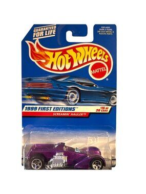 2/$12 Vintage Die Cast Hot Wheels 1999 First Editions Screamin Hauler Car 15/26